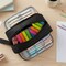 Wrapables 4 Compartment Large Capacity Pencil Case, Pencil Pouch for Stationery Tools, Black